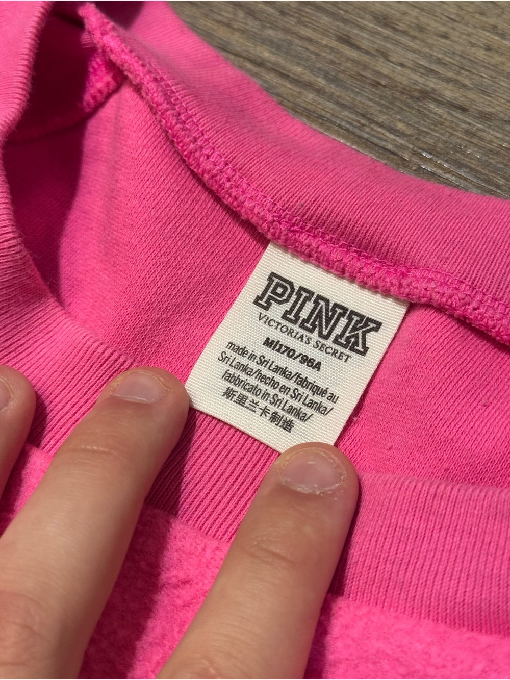 Victoria's Secret PINK Hot Pink Crewneck Sweatshirt - Picture 3 of 4